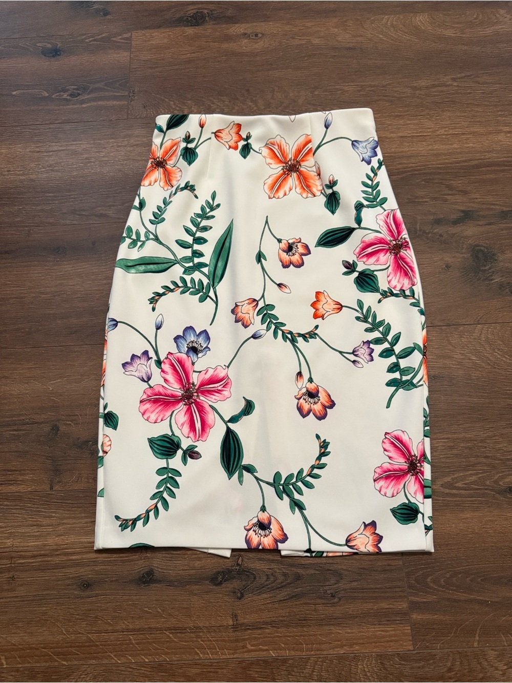 Express Floral Midi Bodycon Skirt Size Small | Fitted Stretch Pencil Skirt